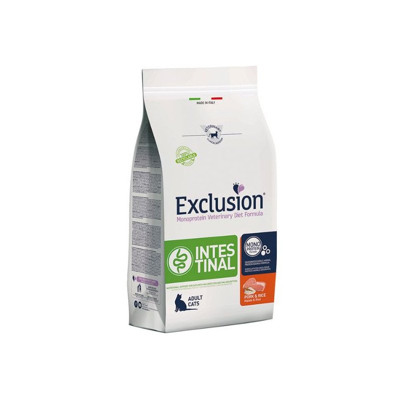 Exclusion Diet Intestinal gatto Maiale e Riso 1,5 kg Exclusion Diet Intestinal gatto Maiale e Riso 1,5 kg