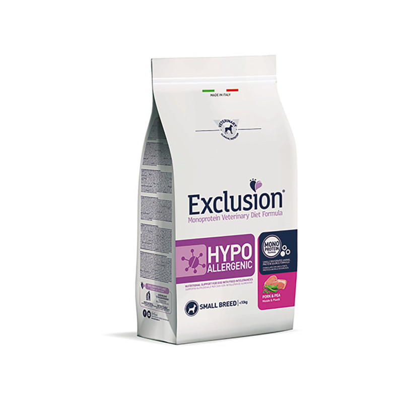 Exclusion Diet Hypoallergenic Small Breed Maiale e Piselli 2 kg