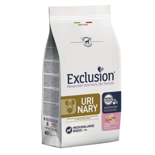 Exclusion Diet Urinary Medium/Large Maiale Sorgo e Riso 12 kg