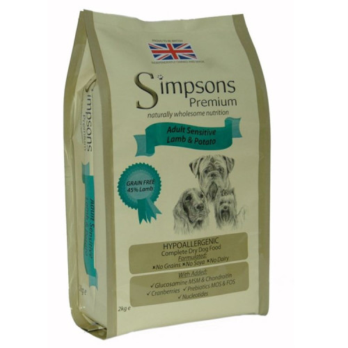 Simpsons Premium cane adult sensitive agnello e patate 2 kg