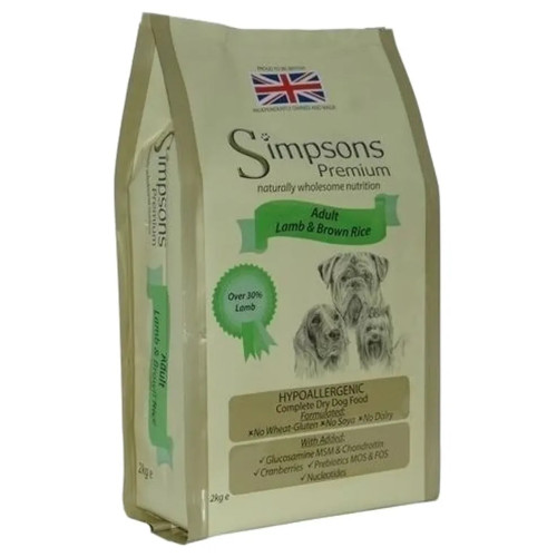 Simpsons Premium cane adult agnello e riso integrale 2 kg