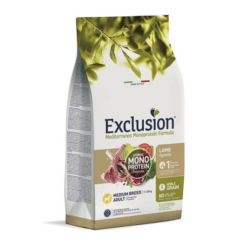 Exclusion Monoprotein Adult Medium Breed Agnello 3 kg