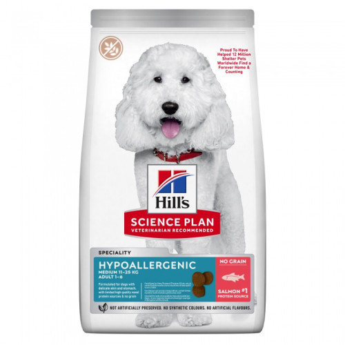 Hill's - Science Plan Canine Adult Hypoallergenic Medium al Salmone da 14 Kg