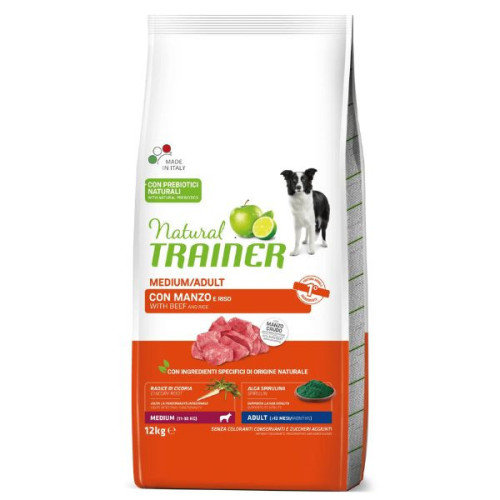 Natural Trainer Medium Adult con Manzo 12 Kg