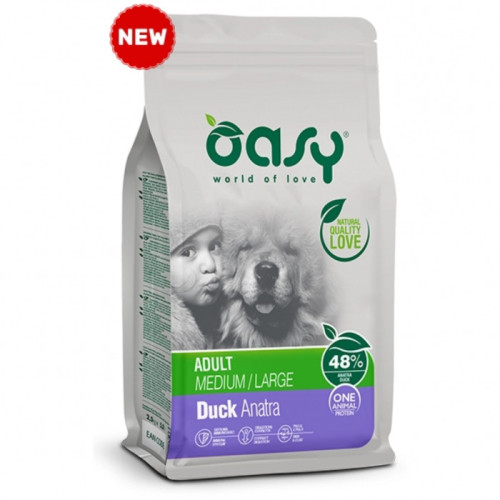 Oasy per Cani Adult Medium/Large con Anatra da 12 kg