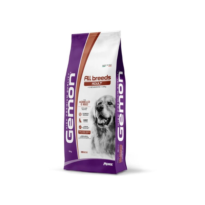 Gemon All Breeds Adult con Agnello e Riso 15 kg