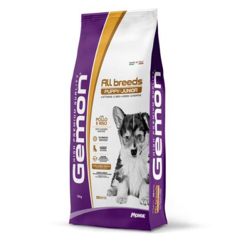 Gemon Puppy & Junior All Breeds con Pollo e Riso 15 kg