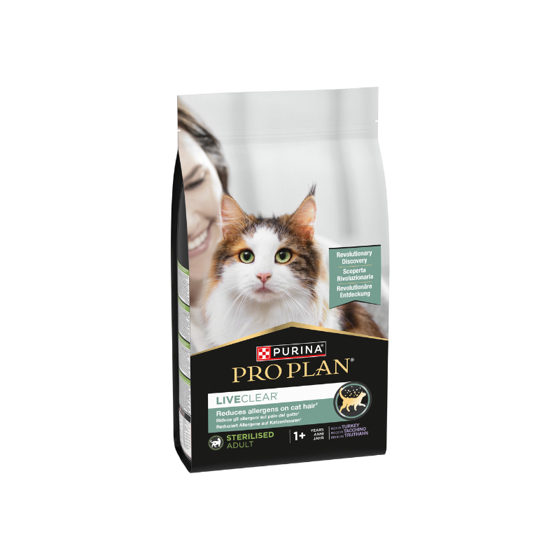 Purina Pro Plan LiveClear Adult Crocchette Gatto Sterilizzato con tacchino 1,4 kg