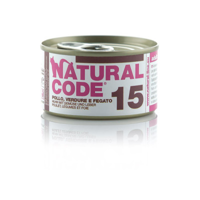 Natural Code 15 Pollo Verdure e Fegato 85 gr