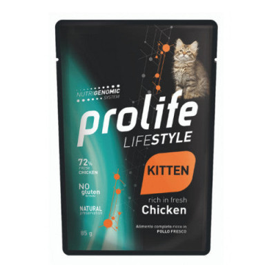 Prolife LifeStyle per Kitten con Pollo bst da 85 gr