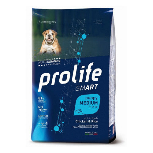 Prolife Smart per Cani Puppy Medium con Pollo e Riso da 2.5 Kg