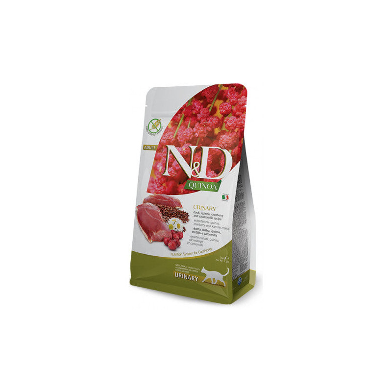 Farmina N&D Quinoa Urinary per Gatti Adulti con Anatra da 1.5 Kg